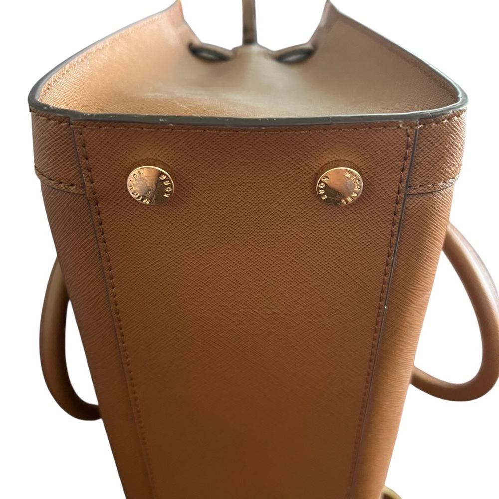 Michael Kors Dillon Saffiano Dark Khaki Leather Satchel - Picture 5 of 14